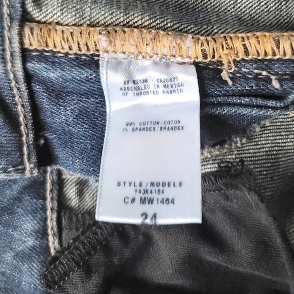 NWT Vintage Guess Premium Rhinestone Embellished Stretch Low Rise Jeans, Sz. 24 - Picture 9 of 16